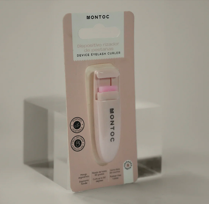 Rizador de pestañas Montoc para efecto curvado y volumen
