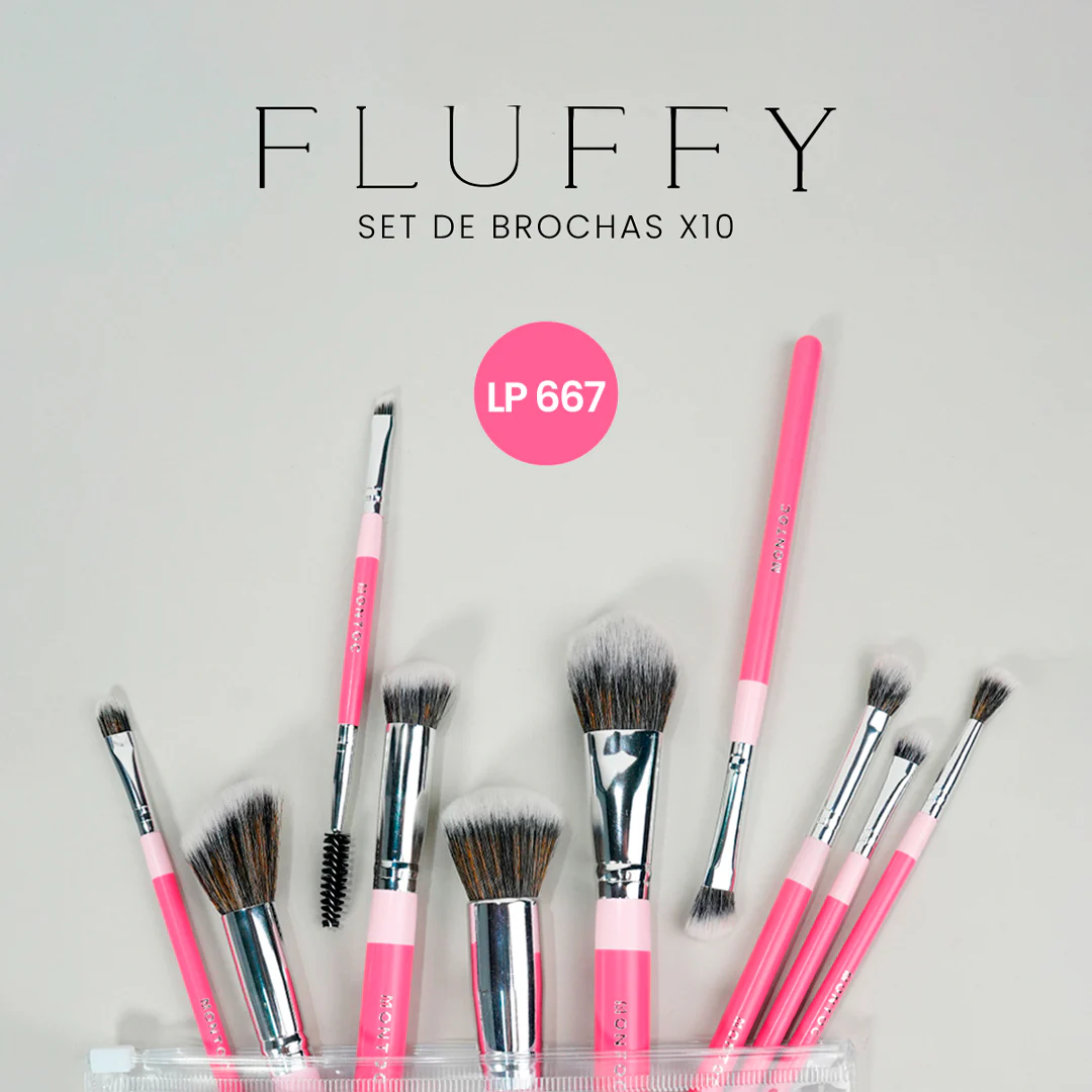 Kit de brochas Fluffy x 10 piezas - Imagen 4